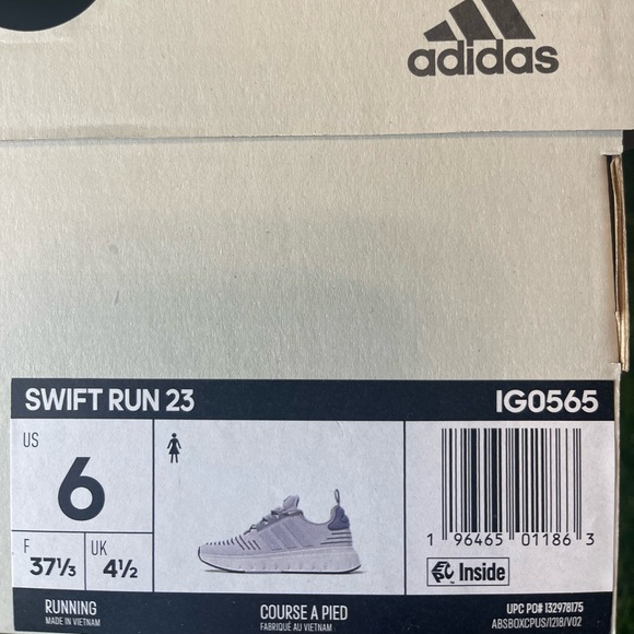 NIB Adidas Swift Run Women’s Shoes, US 6 / Dash Grey/Dash Grey/Magic Grey - Picture 9 of 9